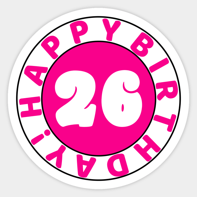 Happy 26th Birthday Sticker by colorsplash